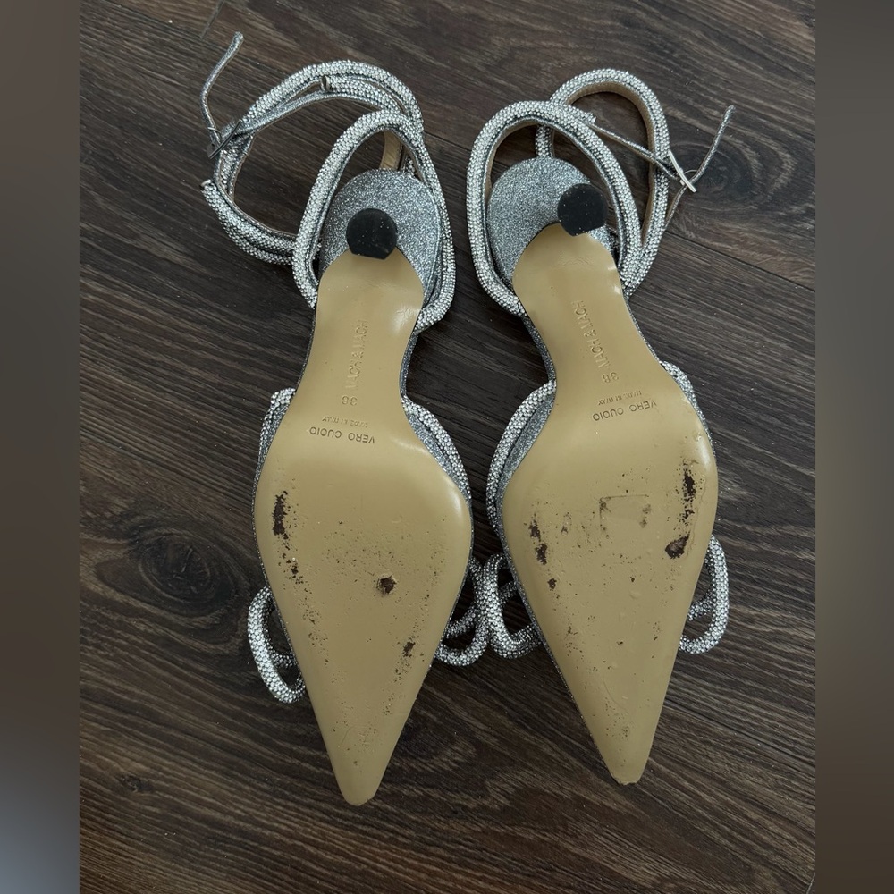 MACH & MACH Double Bow Glitter Pumps - Picture 7 of 8